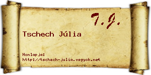 Tschech Júlia névjegykártya